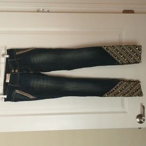 Skinny jeans, Nice Istanbul, Turkish, heavily jeweled jeans, European 40, NWT